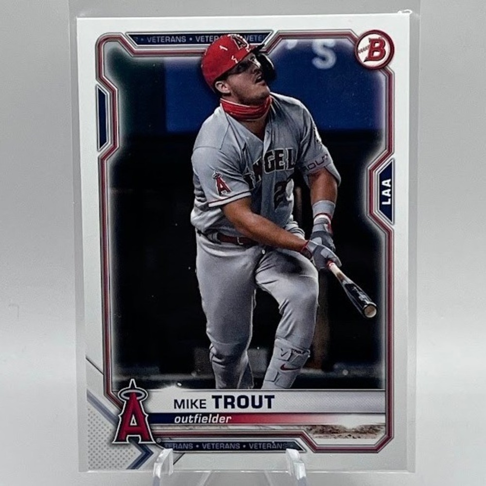 Mike Trout 2021 Bowman 17 MLB Los Angeles Angels Baseball Trading Card
